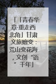 「青春华章·重走西北角」甘肃文旅嬗变：荒山变花海，文创“语”千年