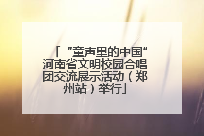 “童声里的中国”河南省文明校园合唱团交流展示活动（郑州站）举行