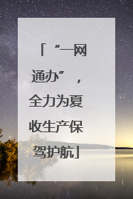 “一网通办”，全力为夏收生产保驾护航