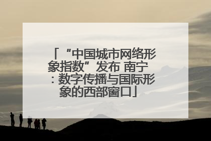 “中国城市网络形象指数”发布 南宁：数字传播与国际形象的西部窗口