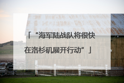 “海军陆战队将很快在洛杉矶展开行动”