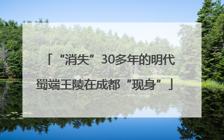“消失”30多年的明代蜀端王陵在成都“现身”