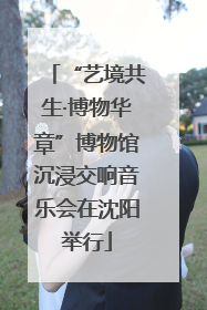 “艺境共生·博物华章”博物馆沉浸交响音乐会在沈阳举行