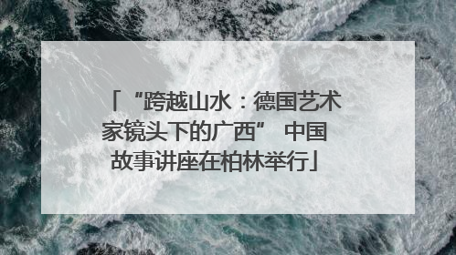 “跨越山水：德国艺术家镜头下的广西” 中国故事讲座在柏林举行