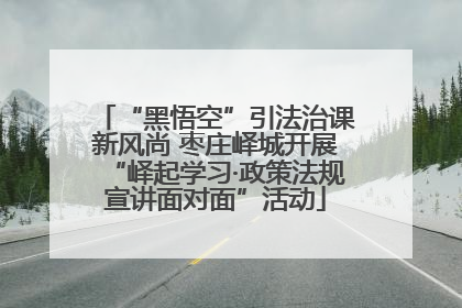 “黑悟空”引法治课新风尚 枣庄峄城开展“峄起学习·政策法规宣讲面对面”活动