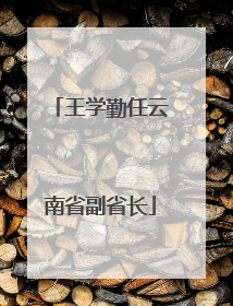 王学勤任云南省副省长