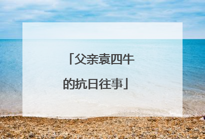 父亲袁四牛的抗日往事