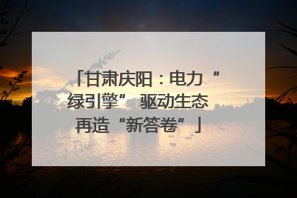 甘肃庆阳：电力“绿引擎” 驱动生态再造“新答卷”