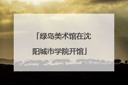 绿岛美术馆在沈阳城市学院开馆