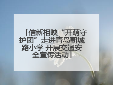 信新相映“开萌守护团”走进青岛朝城路小学 开展交通安全宣传活动