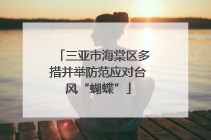 三亚市海棠区多措并举防范应对台风“蝴蝶”
