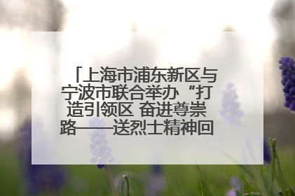 上海市浦东新区与宁波市联合举办“打造引领区 奋进尊崇路——送烈士精神回家乡”主题活动