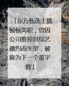 东方甄选主播顿顿离职，曾因公司推掉其综艺邀约而失望，被称为下一个董宇辉