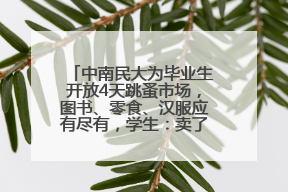 中南民大为毕业生开放4天跳蚤市场，图书、零食、汉服应有尽有，学生：卖了几十个手串