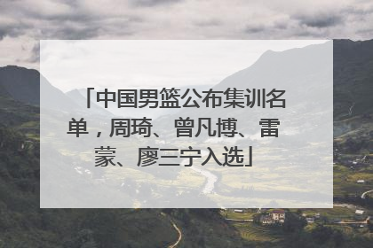 中国男篮公布集训名单，周琦、曾凡博、雷蒙、廖三宁入选