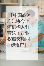 中国商务广告协会上海机构入驻普陀！行业权威奖项同步落户
