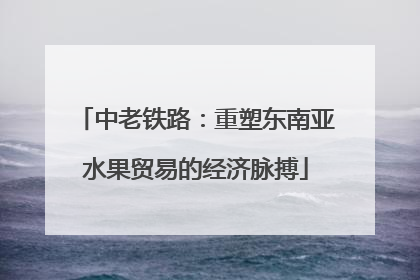 中老铁路：重塑东南亚水果贸易的经济脉搏