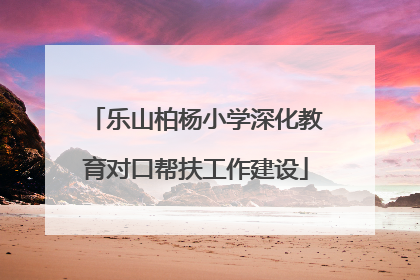乐山柏杨小学深化教育对口帮扶工作建设