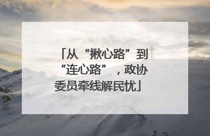 从“揪心路”到“连心路”，政协委员牵线解民忧