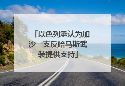 以色列承认为加沙一支反哈马斯武装提供支持