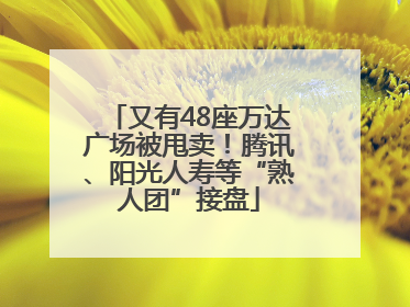 又有48座万达广场被甩卖！腾讯、阳光人寿等“熟人团”接盘