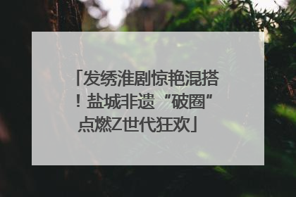 发绣淮剧惊艳混搭！盐城非遗“破圈”点燃Z世代狂欢