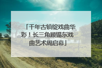 千年古镇绽戏曲华彩！长三角顾锡东戏曲艺术周启幕