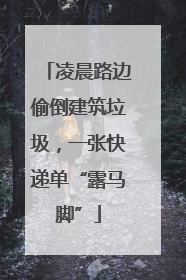 凌晨路边偷倒建筑垃圾，一张快递单“露马脚”
