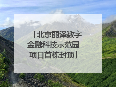 北京丽泽数字金融科技示范园项目首栋封顶