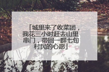 城里来了收菜团，我花三小时赶去山里串门，带回一群七旬村民的心愿