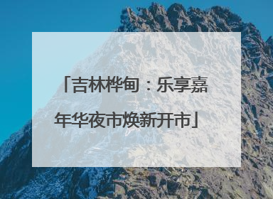 吉林桦甸：乐享嘉年华夜市焕新开市