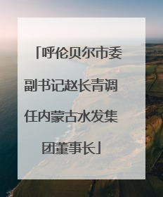呼伦贝尔市委副书记赵长青调任内蒙古水发集团董事长
