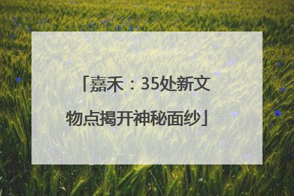 嘉禾：35处新文物点揭开神秘面纱