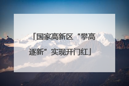 国家高新区“攀高逐新”实现开门红