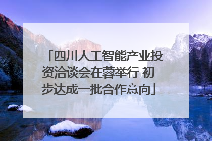 四川人工智能产业投资洽谈会在蓉举行 初步达成一批合作意向