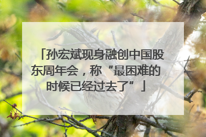 孙宏斌现身融创中国股东周年会，称“最困难的时候已经过去了”