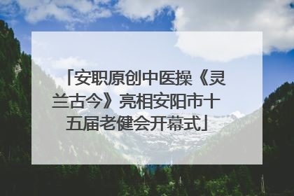 安职原创中医操《灵兰古今》亮相安阳市十五届老健会开幕式