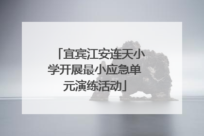 宜宾江安连天小学开展最小应急单元演练活动