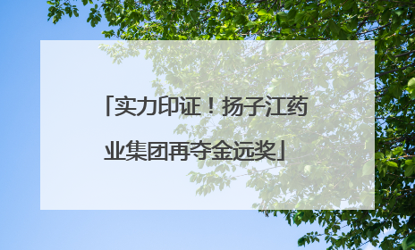 实力印证！扬子江药业集团再夺金远奖