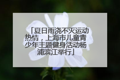 夏日雨浇不灭运动热情，上海市儿童青少年主题健身活动杨浦滨江举行