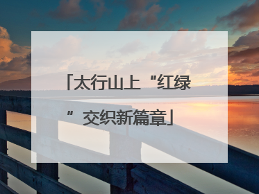 太行山上“红绿”交织新篇章