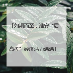 如期而至，淮安“后高考”经济活力满满
