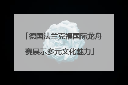 德国法兰克福国际龙舟赛展示多元文化魅力