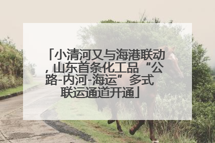 小清河又与海港联动，山东首条化工品“公路-内河-海运”多式联运通道开通