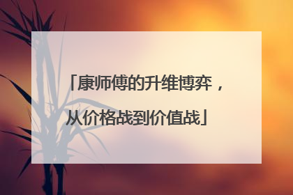 康师傅的升维博弈，从价格战到价值战