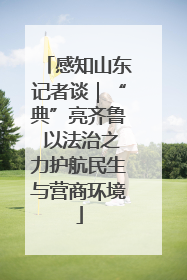 感知山东记者谈｜“典”亮齐鲁 以法治之力护航民生与营商环境