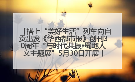搭上“美好生活”列车向自贡出发《华西都市报》创刊30周年“与时代共振•蜀地人文主题展”5月30日开展丨美好生活有“盐”味