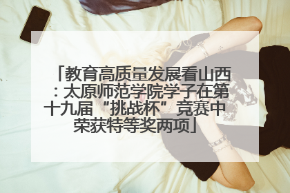 教育高质量发展看山西：太原师范学院学子在第十九届“挑战杯”竞赛中荣获特等奖两项