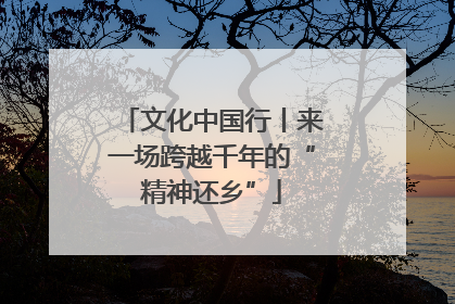 文化中国行丨来一场跨越千年的“精神还乡”