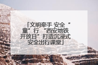 文明牵手 安全“童”行 “西安地铁开放日”打造沉浸式安全出行课堂